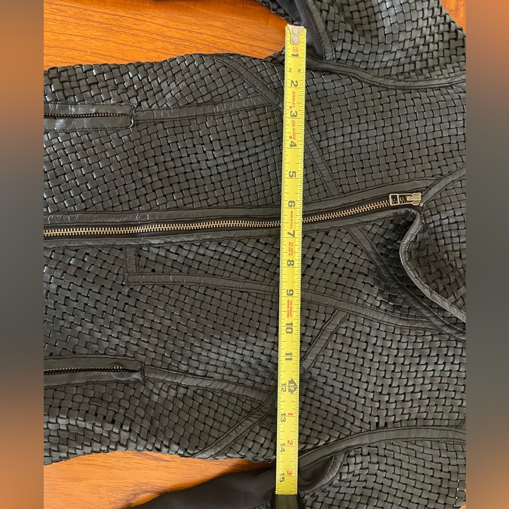 Improvd Woven 100% Genuine Leather Jacket Size XS - Picture 14 of 14